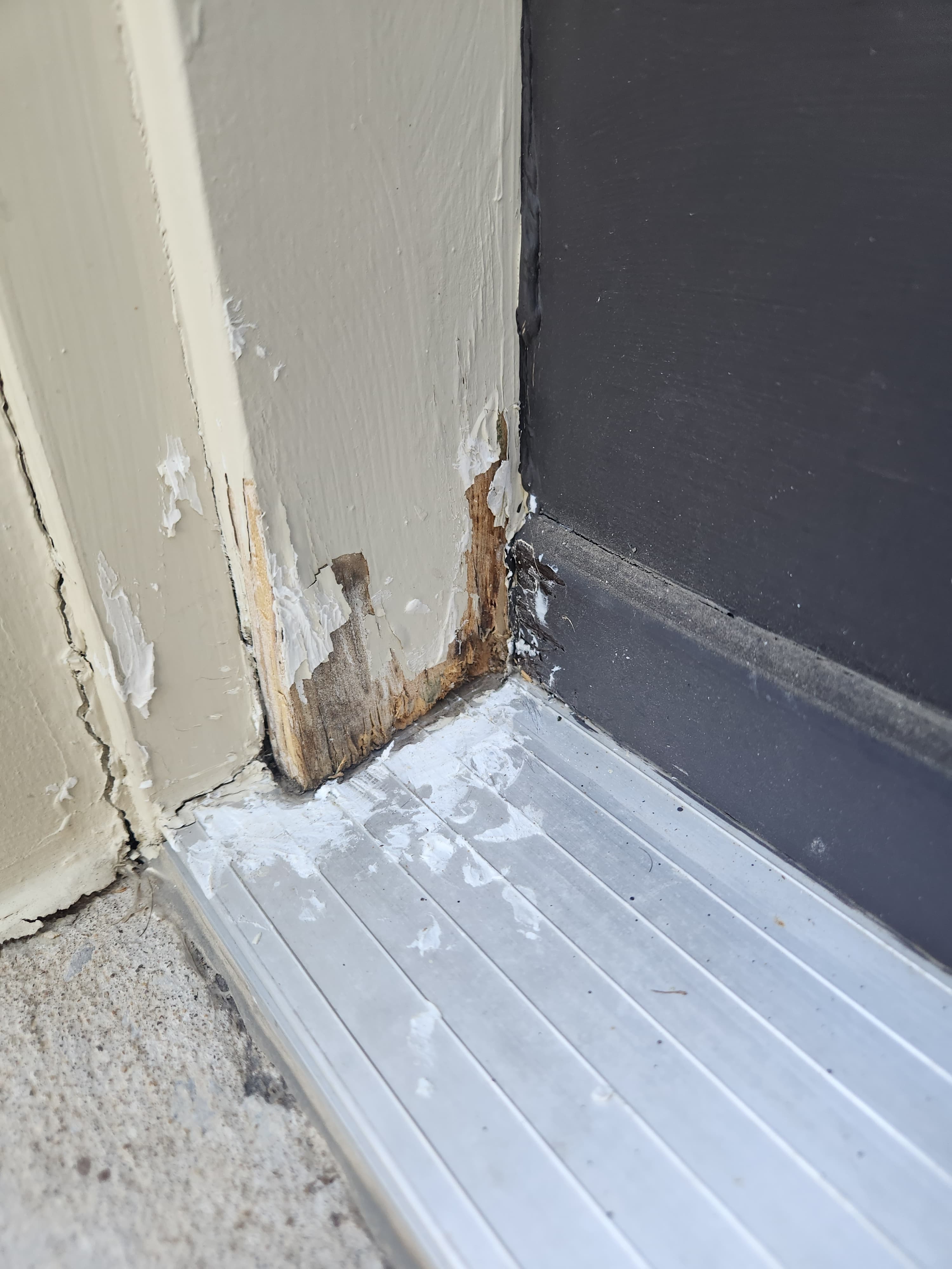 Basement Door Jamb Leak Repair before 2